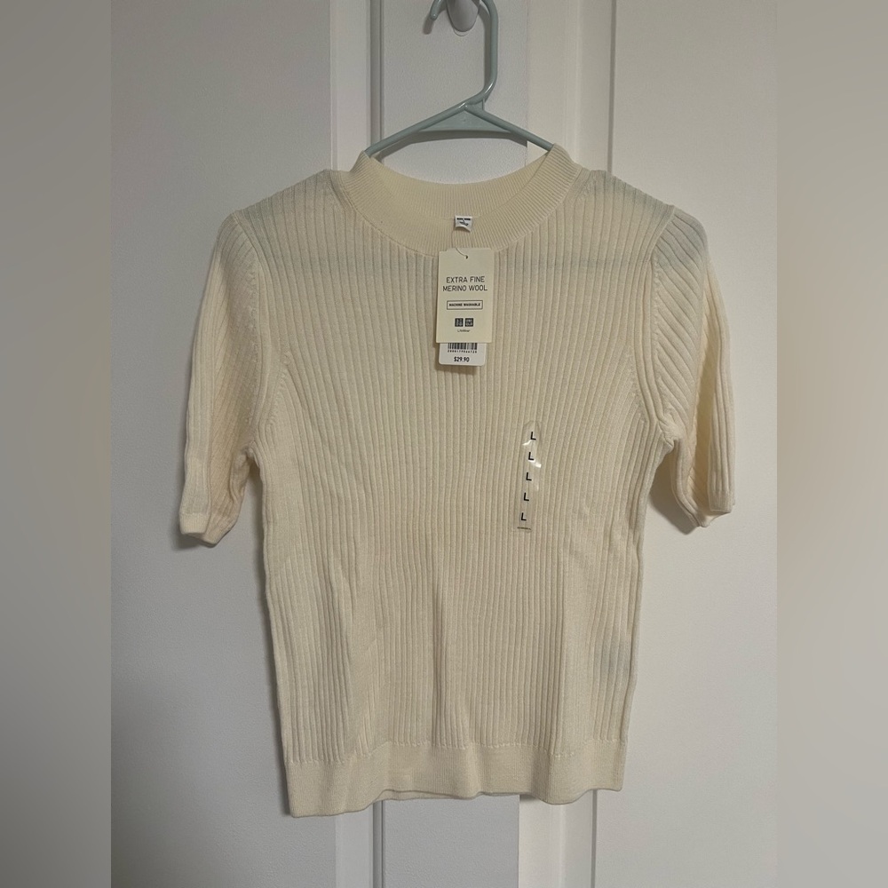 Merino Ribbed Mock Neck Sweater